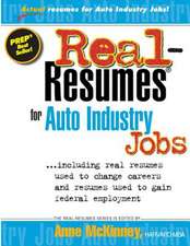 Real-Resumes for Auto Industry Jobs