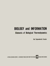 Biology and Information: Elements of Biological Thermodynamics