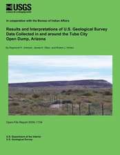 Results and Interpretations of U.S. Geological Survey Data Collected in and Around the Tuba City Open Dump, Arizona