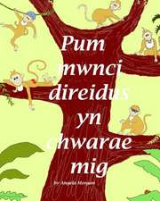 Pum Mwnci Direidus Yn Chwarae MIG