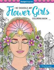 Kc Doodle Art Flower Girls Coloring Book