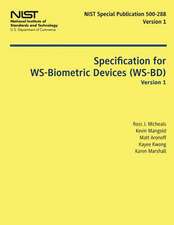 Specification for Ws-Biometric Devices (Ws-Bd) Version 1