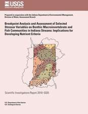 Breakpoint Analysis and Assessment of Selected Stressor Variables on Benthic Macroinvertebrate and Fish Communities in Indiana Streams