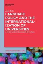 Language Policy and the Internationalization of Universities