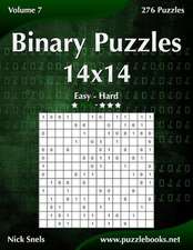 Binary Puzzles 14x14 - Easy to Hard - Volume 7 - 276 Puzzles