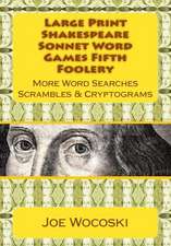 Large Print Shakespeare Sonnet Word Games Fifth Foolery