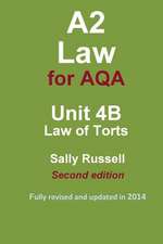 A2 Law for Aqa Unit 4b Law of Torts