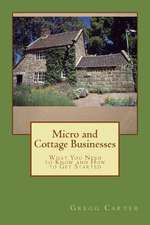 Micro and Cottage Businesses