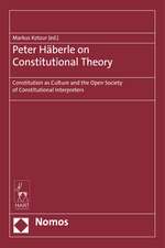 Peter Häberle on Constitutional Theory