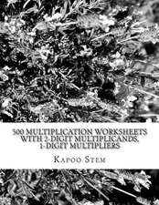 500 Multiplication Worksheets with 2-Digit Multiplicands, 1-Digit Multipliers