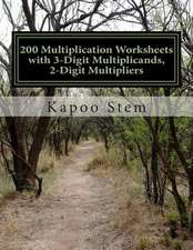 200 Multiplication Worksheets with 3-Digit Multiplicands, 2-Digit Multipliers