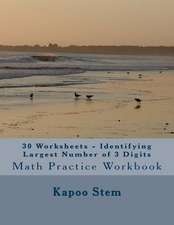 30 Worksheets - Identifying Largest Number of 3 Digits