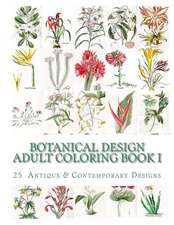 Botanical Design Adult Coloring Book #1