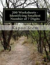 200 Worksheets - Identifying Smallest Number of 7 Digits