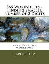 365 Worksheets - Finding Smaller Number of 2 Digits