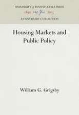 Housing Markets and Public Policy