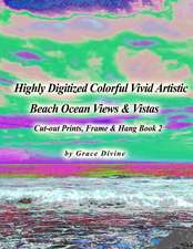 Highly Digitized Colorful Vivid Artistic Beach Ocean Views & Vistas Cut-Out Prints, Frame & Hang