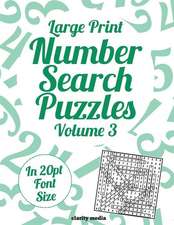 Large Print Number Search Puzzles Volume 3