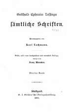 Gotthold Ephraim Lessings Samtliche Schriften