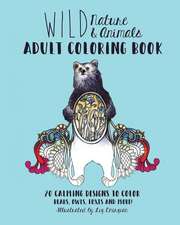 Wild Nature & Animals Adult Coloring Book