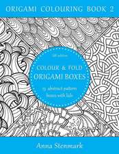 Colour & Fold Origami Boxes - 15 Abstract-Pattern Boxes with Lids