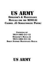 US Army Operator's & Maintenance Manuals for the M1911a1 Caliber .45 Semiautomatic Pistol