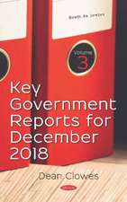 Key Government Reports for December 2018