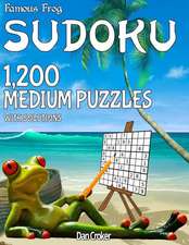 Famous Frog Sudoku 1,200 Medium Puzzles with Solutions