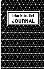 Black Bullet Journal - Cuaderno de Puntos Negro Estampado