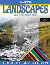 Grayscale Landscapes Adult Coloring Book Vol.4