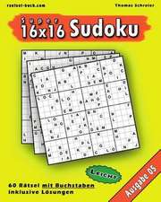 Leichte 16x16 Buchstaben Sudoku 05