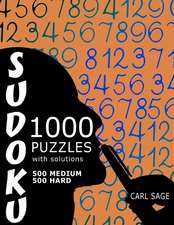 Sudoku Puzzle Book, 1,000 Puzzles, 500 Medium and 500 Hard, with Solutions