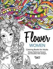 Flower Women Coloring Books for Adults