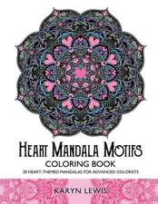 Heart Mandala Motifs Coloring Book