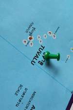 Tuvalu Map with Push Pin Journal