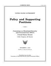 United States Government Policy and Supporting Positions, December 1, 2016 (Plum Book)