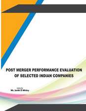 Post Merger Performance Evaluation of Selected Indian Companies