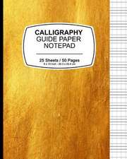 Calligraphy Guide Paper Notebook - Golden Cover