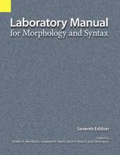 Laboratory Manual for Morphology and Syntax