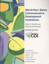 The MacArthur-Bates Communicative Development Inventories: User's Guide and Technical Manual