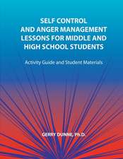 Self Control and Anger Management Lessons for Middle and High School Students