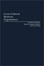 Cross-Cultural Business Negotiations