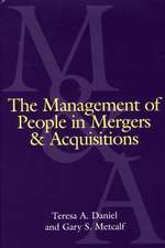 The Management of People in Mergers and Acquisitions