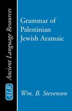 Grammar of Palestinian Jewish Aramaic