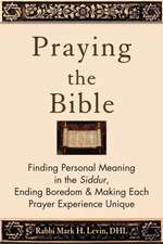 Praying the Bible: Finding Personal Meaning in the Siddur, Ending Boredom & Making Each Prayer Experience Unique