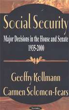 Social Security: Major Decisions in the House & Senate 1935-2000