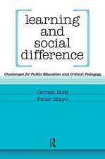 Learning and Social Difference: Challenges for Public Education and Critical Pedagogy