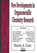 New Developments in Organometallic Chemistry Research