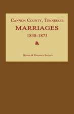 Cannon County, Tennessee Marriages 1838-1873