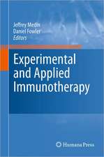 Experimental and Applied Immunotherapy